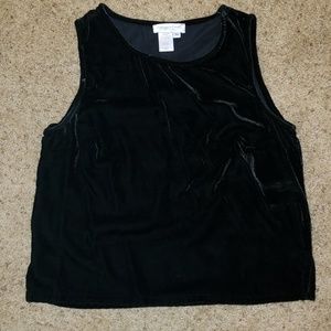 Coldwater Creek Black Velour tank Size medium